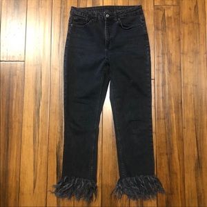 Topshop frayed jeans